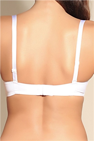 Magic Form 3520 Kadın Beyaz İnce Süngerli Düz Kumaşlı Büyük Beden Toparlayıcı Sütyen