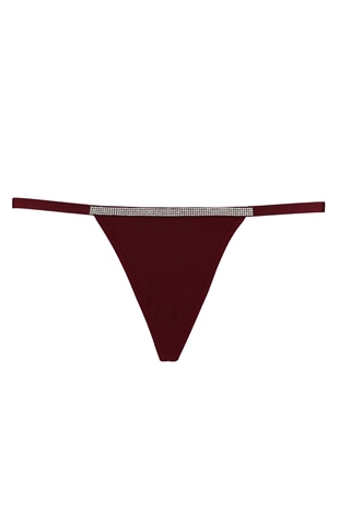 Magic Form 369 Kadın Bordo Taşlı String Külot