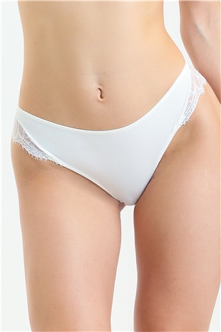 Magic Form 385 Kadın Ekru Önü Kumaş,Arkası Dantel Normal Külot