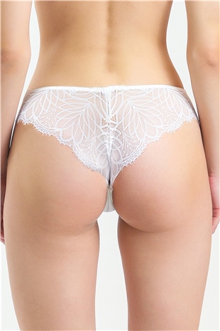 Magic Form 385 Kadın Ekru Önü Kumaş,Arkası Dantel Normal Külot