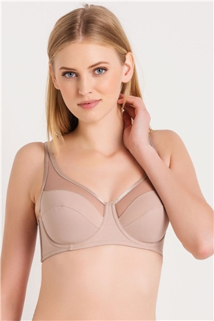 Magic Form 3983 Kadın Vizon Süngersiz Düz Kumaşlı Balenli Toparlayıcı Sütyen