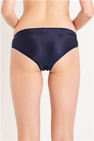 Magic Form 410 Kadın Lacivert Yüksek Belli Dantelli Normal Külot