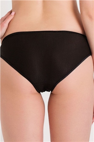 Magic Form 410 Kadın Siyah Yüksek Belli Dantelli Normal Külot