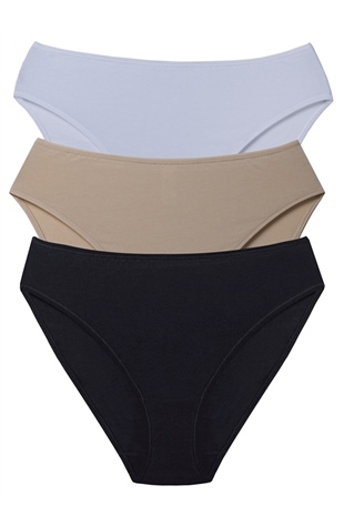 Magic Form 433 Kadın Mix Penye Kumaşlı Yüksek Belli 3 Lü Paket Normal Külot