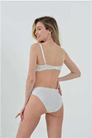 Magic Form 4352 Kadın Ekru Dantelli Süngerli Sütyen
