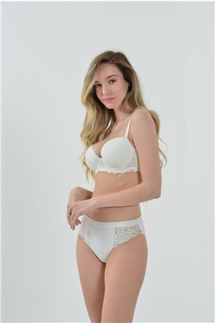 Magic Form 4352 Kadın Ekru Dantelli Süngerli Sütyen