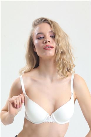 Magic Form 4520 Kadın Ekru Süngerli Dantelli Sütyen