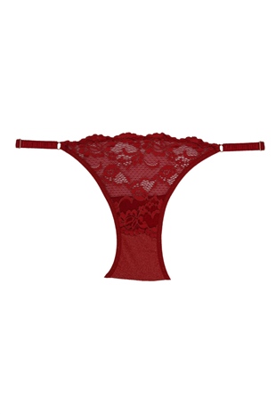Magic Form 481 Kadın Kırmızı Yanlardan Ayarlı Dantelli İpli Külot