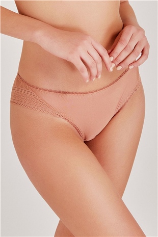 Magic Form 548 Kadın Kiremit Zigzag Dantelli Normal Külot