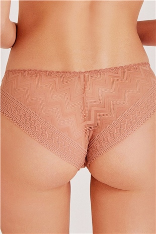 Magic Form 548 Kadın Kiremit Zigzag Dantelli Normal Külot
