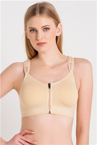 Magic Form 5722 Kadın Ten Önden Fermuarlı Protez Sütyeni