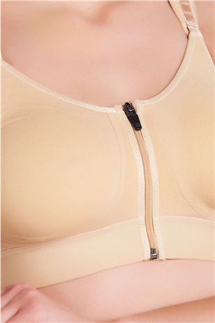 Magic Form 5722 Kadın Ten Önden Fermuarlı Protez Sütyeni