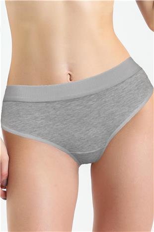 Magic Form 573 Kadın Gri Penye Yüksek Bel Külot
