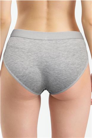 Magic Form 573 Kadın Gri Penye Yüksek Bel Külot