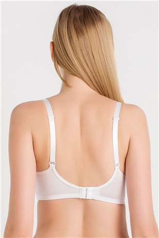 Magic Form 5738 Kadın Beyaz Düz Kumaşlı İnce Süngerli Tam Kap Toparlayıcı Sütyen