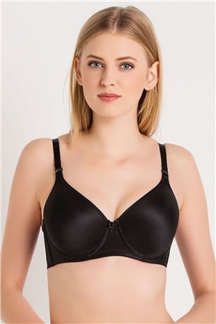 Magic Form 5738 Kadın Siyah Düz Kumaşlı İnce Süngerli Tam Kap Toparlayıcı Sütyen