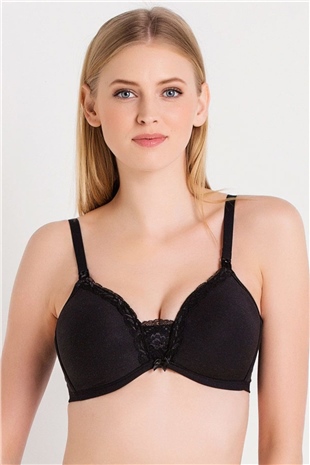 Magic Form 5761 Kadın Siyah Fisto Dantelli İnce Süngerli Emzirme Sütyeni