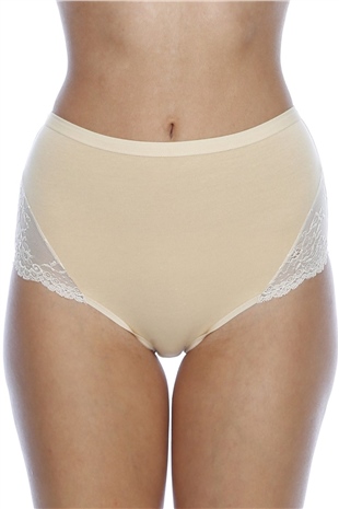 Magic Form 626 Kadın Ten Geniş Kenarlı Penye Kumaşlı Az Dantelli Normal Külot