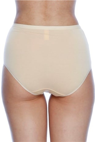 Magic Form 626 Kadın Ten Geniş Kenarlı Penye Kumaşlı Az Dantelli Normal Külot