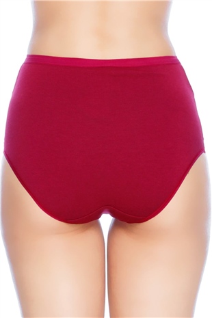 Magic Form 626 Kadın Vişne Geniş Kenarlı Penye Kumaşlı Az Dantelli Normal Külot
