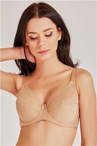 Magic Form 6297 Kadın Koyu Ten Dantelli İçi Boş Toparlayıcı Sütyen