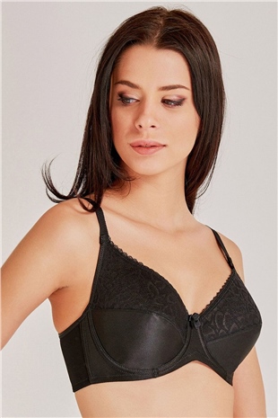 Magic Form 6297 Kadın Siyah Dantelli İçi Boş Toparlayıcı Sütyen