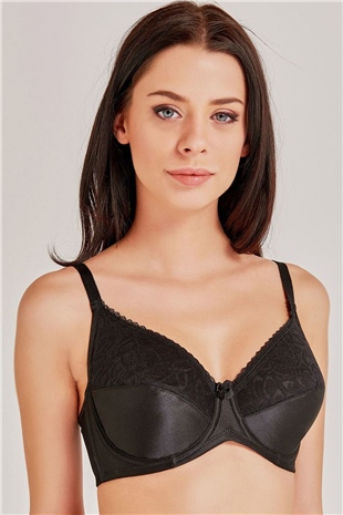 Magic Form 6297 Kadın Siyah Dantelli İçi Boş Toparlayıcı Sütyen