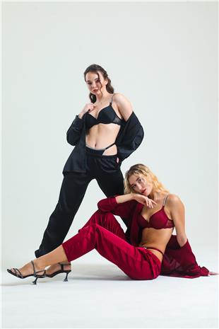 Magic Form 6389 Kadın Siyah Askısı Taşlı Dantelli Süngerli Sütyen