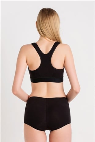 Magic Form 640 Kadın Siyah Penye Yüksek Bel Külot