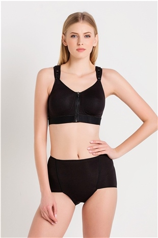 Magic Form 640 Kadın Siyah Penye Yüksek Bel Külot