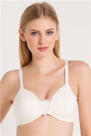 Magic Form 6738 Kadın Ekru İnce Süngerli Penye Kumaşlı Balensiz Sütyen