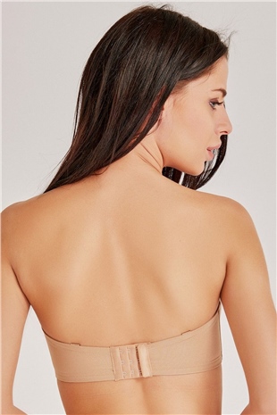 Magic Form 7038 Kadın Koyu Ten Düz Kumaşlı Büyük Beden İnce Süngerli Askısız Straplez Sütyen