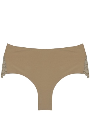 Magic Form 719 Kadın Ten Penye Dantelli Normal Külot