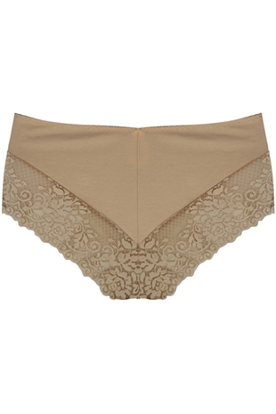Magic Form 719 Kadın Ten Penye Dantelli Normal Külot