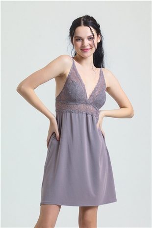 Magic Form 7378 Kadın Çinko Dantelli Modal Gecelik