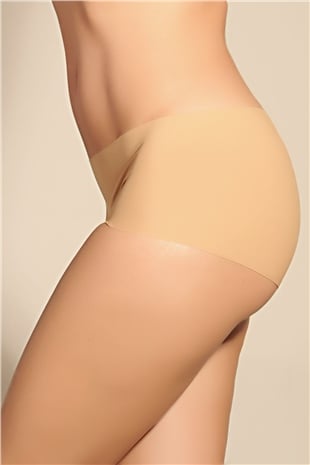 Magic Form 753 Kadın Ten Lazer Kesim Dikişsiz Yarım Şort Külot