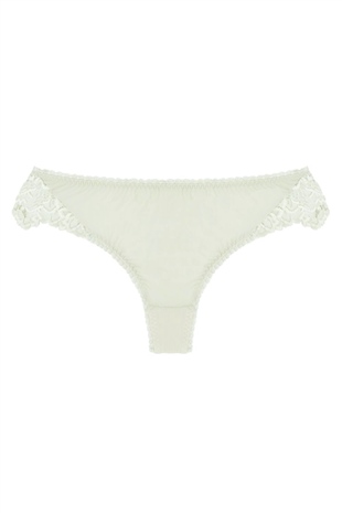 Magic Form 762 Kadın Ekru Önü Kumaş Arkası Dantel Brazil Külot