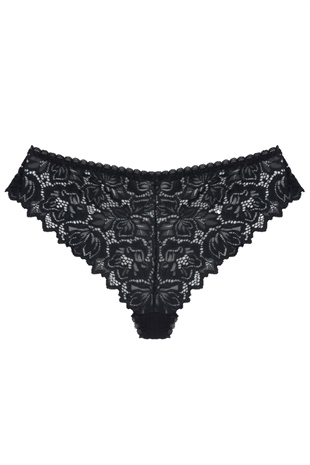 Magic Form 762 Kadın Siyah Önü Kumaş Arkası Dantel Brazil Külot