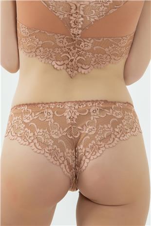 Magic Form 770 Kadın Kiremit Önü Kumaş Arkası Dantel Normal Külot