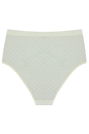 Magic Form 795 Kadın Ekru Kafes Dantelli Külot