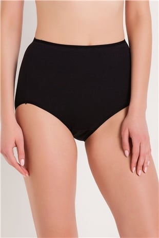 Magic Form 821 Kadın Siyah Penye Kumaşlı Yüksek Belli Normal Külot