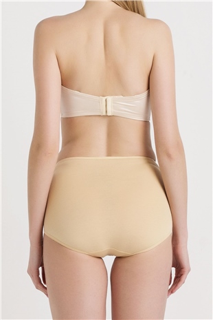 Magic Form 821 Kadın Ten Penye Kumaşlı Yüksek Belli Normal Külot