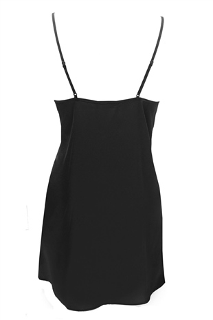 Magic Form 87430 Kadın Siyah Krep Saten Dantelli Gecelik