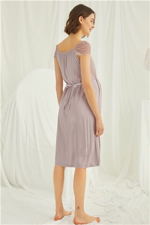 Monamise Kadın Vizon Hamile Lohusa Gecelik 18439