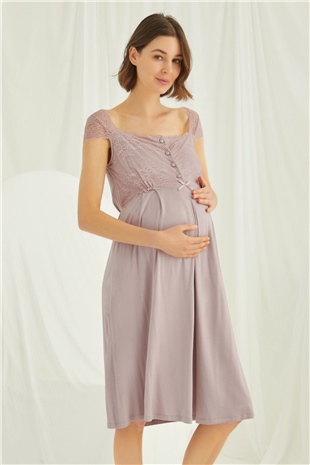 Monamise Kadın Vizon Hamile Lohusa Gecelik 18439