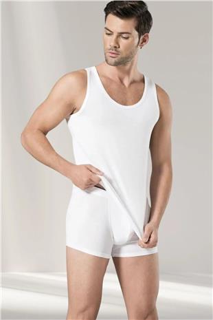 Pierre Cardin 140 Erkek Beyaz Penye 2Li Modal Atlet Boxer Takım