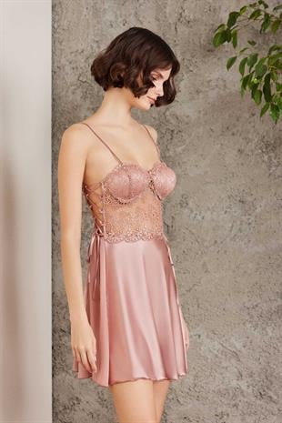 Pierre Cardin 6005 Kadın Brandy Gelin Çeyiz Seti 6lı Saten Takım