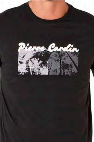 Pierre Cardin 6096 Erkek Siyah Uzun Kollu Bisiklet Yaka Pijama Takımı