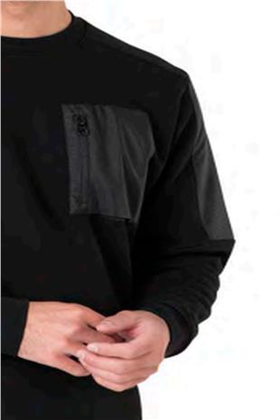 Pierre Cardin 6112 Erkek Siyah Uzun Kollu Bisiklet Yaka Üç İplik Paçası Lastikli Eşofman Takımı