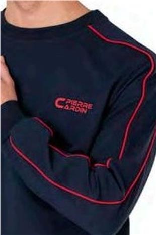 Pierre Cardin 6114 Erkek Lacivert Uzun Kollu Bisiklet Yaka İki İplik Eşofman Takımı